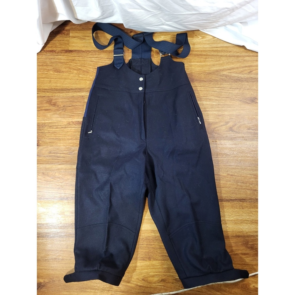 Dachstein Hammer Gewalkt Wool Navy Blue Bib Overalls Size 42